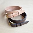 画像1:  JABEZ CLIFF / STIRRUP LEATHER BELT (2.0cm幅） (1)