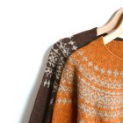 MORE DEDAIL2: NOR'EASTERLY/L/S WIDE NECK 2TONE NORDIC 21aw
