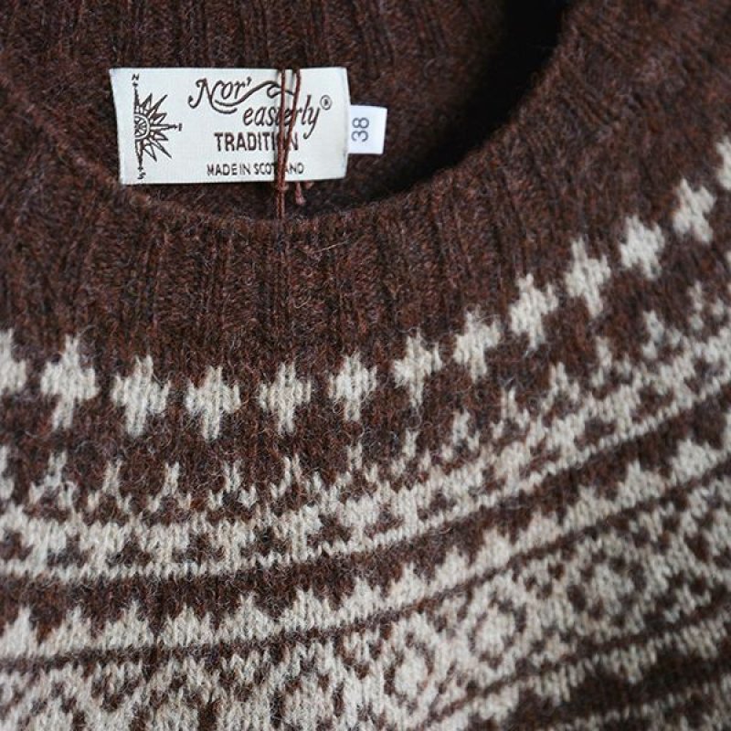 画像1: NOR'EASTERLY/L/S WIDE NECK 2TONE NORDIC 21aw