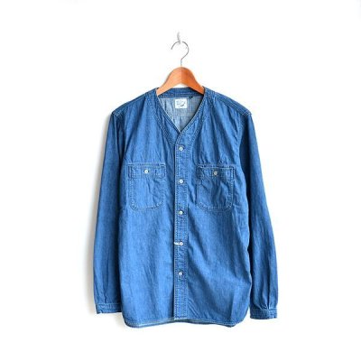 画像1: orslow / No Coller Denim Shirt