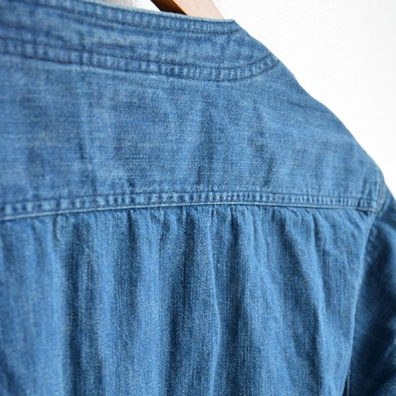 画像1: orslow / No Coller Denim Shirt