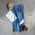 MORE DEDAIL3: orSlow/ SLIM FIT FATIGUE PANTS denim 2 year wash