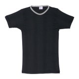ミラー/リンガー ショートスリーブTシャツ ブラック×グレー