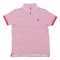 チャムス/ ブービーボーダーショールポロシャツ2 レッド×ホワイト（CH02-0518-7230）