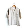 画像1: STILL BY HAND / Linen Open Collar S/S Shirts (1)