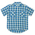 画像1: カムコ/ S/Sワークシャツ ブルー（限定生産） (1)