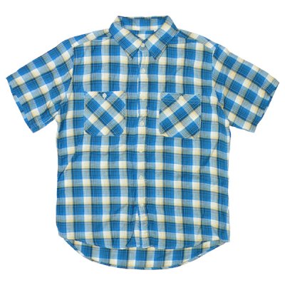 画像1: カムコ/ S/Sワークシャツ ブルー（限定生産）