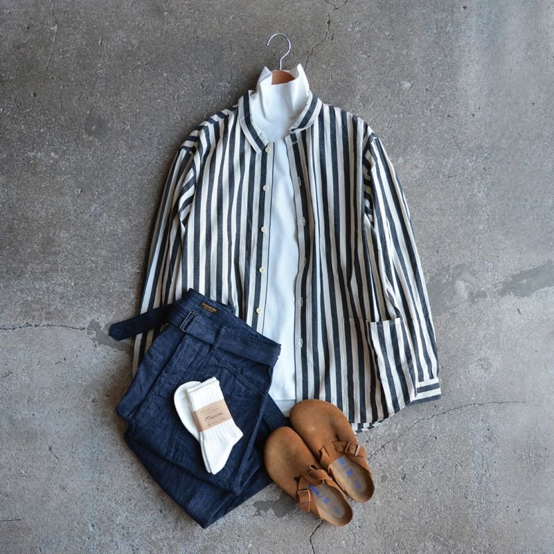画像3: *A VONTADE /Gardener Apron Shirts -Linen Chambray-