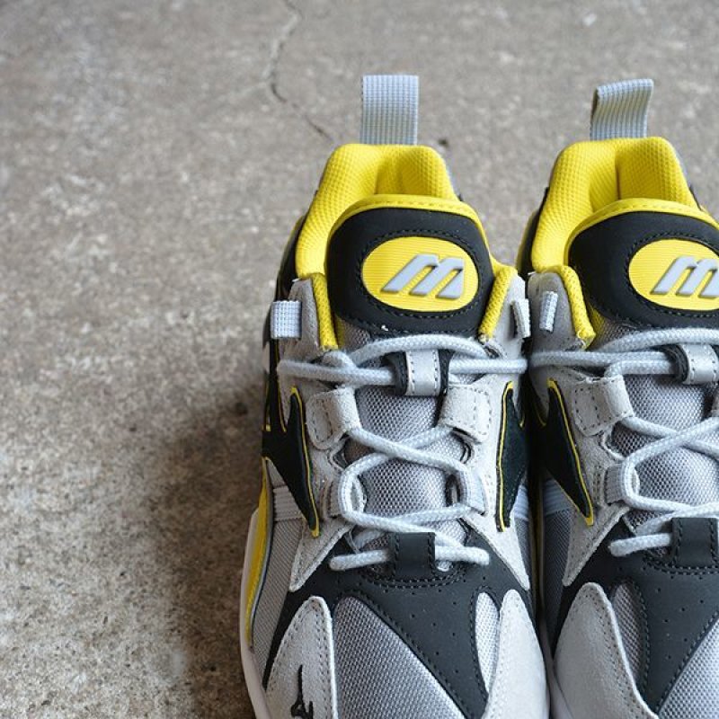 画像2: MIZUNO / WAVE RIDER 1S グレー×ブラック×イエロー(D1GA193247)
