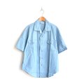orslow / US NAVY OFFICER HALF SLEEVE SHIRT CHAMBRAY BLEACHED