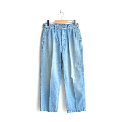 画像2: orSlow/TWO TUCK DENIM WIDE TROUSER -2 YEAR WASH-