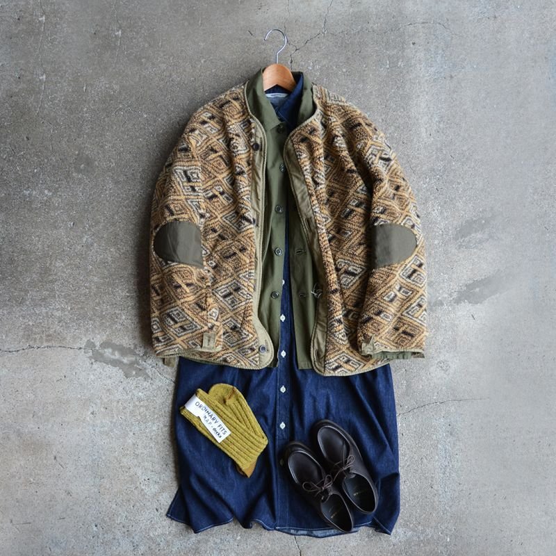 画像3: orSlow / FRICAN PATTERN BOA FLEECE M65 COAT LINER
