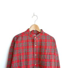 画像3: orslow / Stand Collar Long Shirt RedCheck (3)