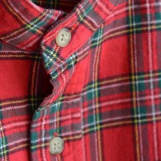 画像5: orslow / Stand Collar Long Shirt RedCheck (5)