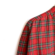 画像4: orslow / Stand Collar Long Shirt RedCheck (4)