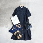 MORE DEDAIL3: HARVESTY / FRENCH LINEN S/S SHIRTS ROBE