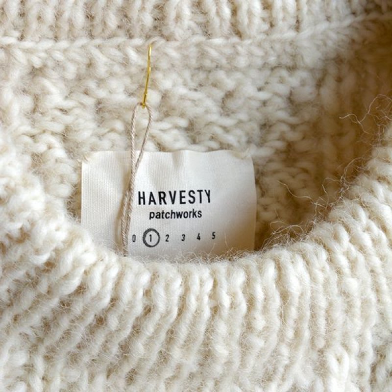 画像1: HARVESTY / 手編みケーブルニット プルオーバー