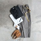 MORE DEDAIL3: EEL products / SUN PANTS -Brown Check-（E-22206B）