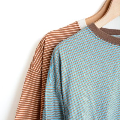 画像7: EEL products / YURURI TEE 1/2 BORDER（E-26501）
