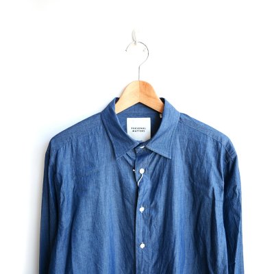 画像4: PERSONAL MATTERS / PROJECT N°09 INDIGO DYE COTTON TWILL SHIRT