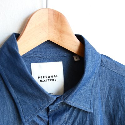 画像5: PERSONAL MATTERS / PROJECT N°09 INDIGO DYE COTTON TWILL SHIRT