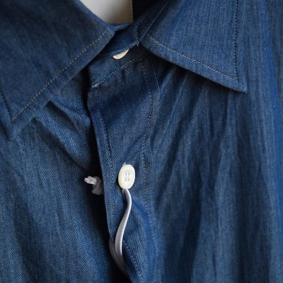 画像7: PERSONAL MATTERS / PROJECT N°09 INDIGO DYE COTTON TWILL SHIRT