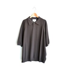 画像1: STILL BY HAND / コットン×シルクラグランスリーブニットポロシャツ（KN01222） (1)