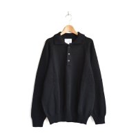STILL BY HAND / 7G KNIT L/S POLO (KN01233)