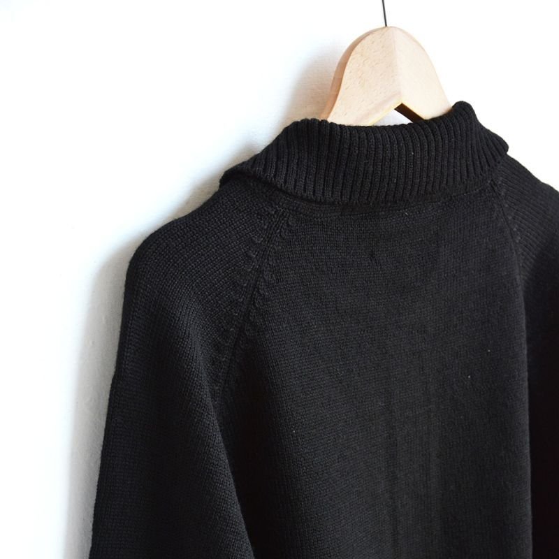 画像1: STILL BY HAND / 7G KNIT L/S POLO (KN01233)