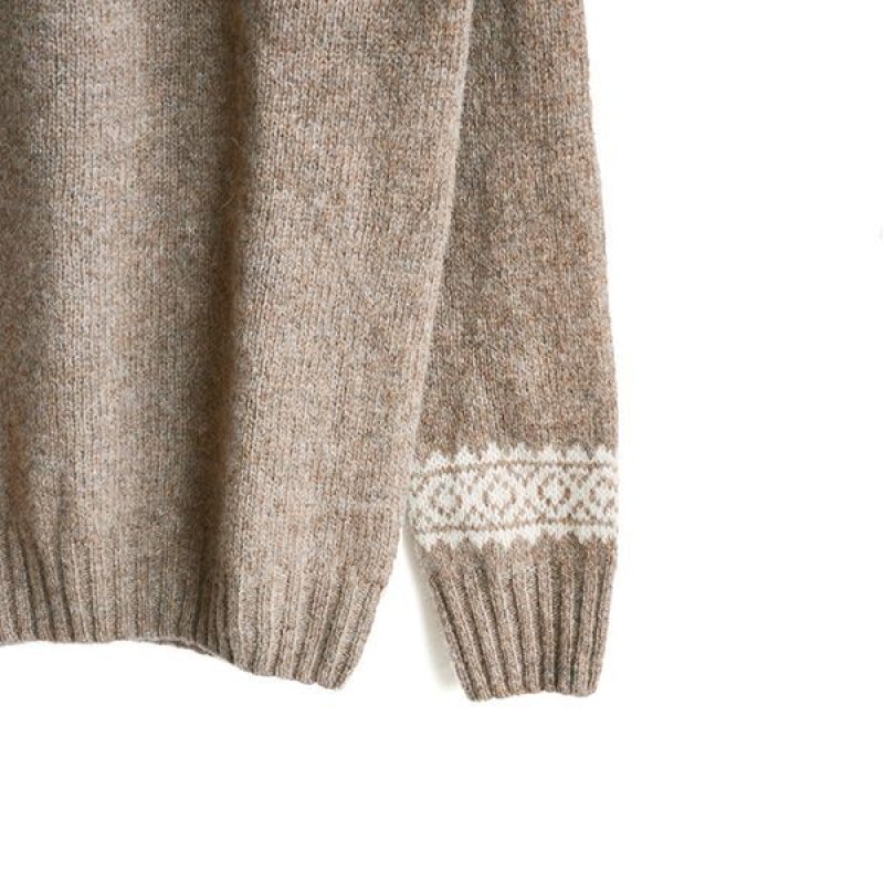 画像1: NOR'EASTERLY/L/S WIDE NECK 2TONE NORDIC