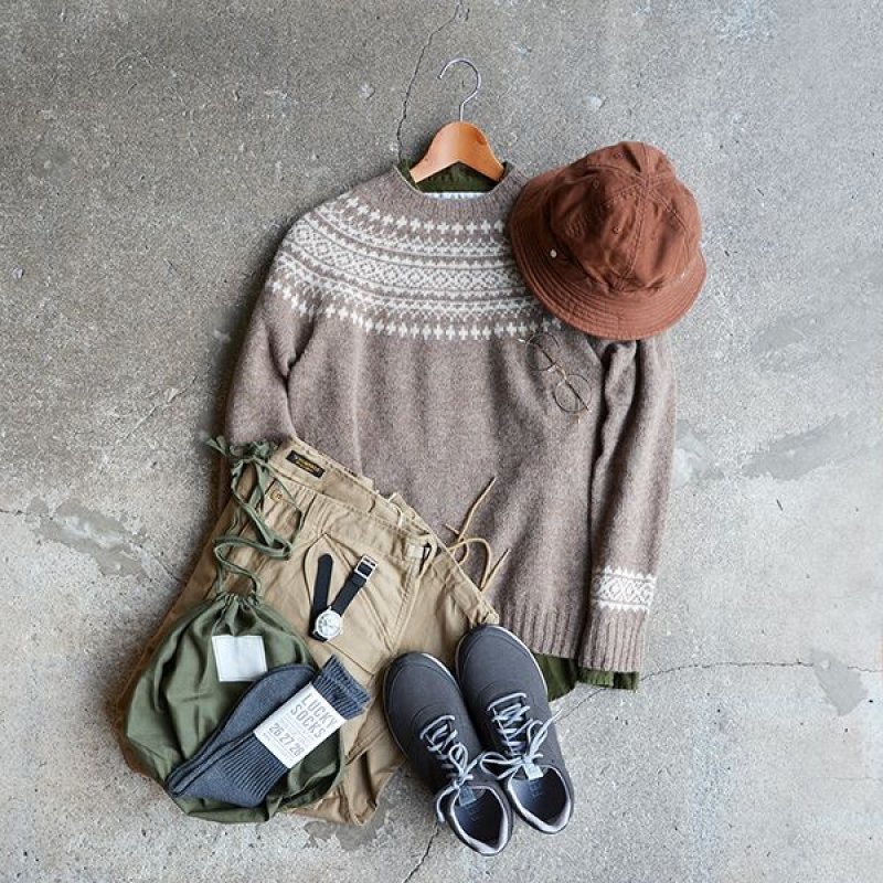 画像3: NOR'EASTERLY/L/S WIDE NECK 2TONE NORDIC