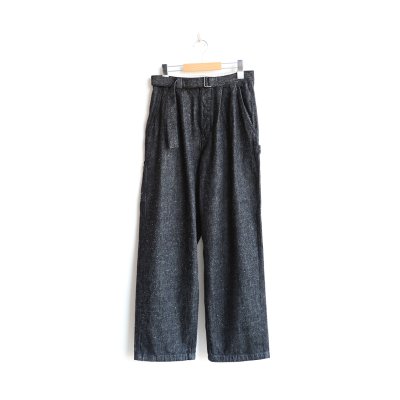 画像1: SANMONT / COTTON/SILK DENIM BELTED PANT (SPA0202)