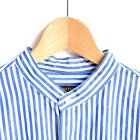 MORE DEDAIL1: *A VONTADE / Banded Collar Shirts -Cotton/Linen Chambray-