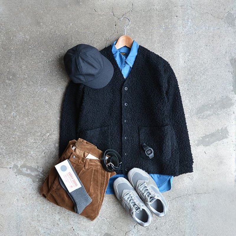 画像3: *A VONTADE / Wool Boa V-Neck Cardigan