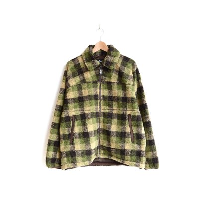 画像1: WILD THINGS / FLUFFY CHECK BOA JACKET（WT26127AD）