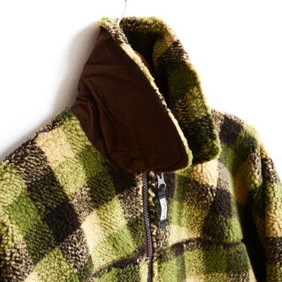 画像7: WILD THINGS / FLUFFY CHECK BOA JACKET（WT26127AD）