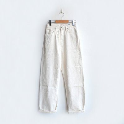 画像1: orSlow / JASMIN High Waist Denim Pants "WHITE"(00-1040-69)