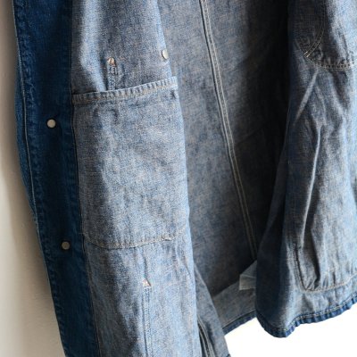 画像8: orSlow（オアスロウ） / Loosefit Denim Cover All -Denim Used- (00-6141-95)