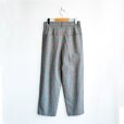 画像3: HARVESTY / CHECK-PATTERN EGG TUCKED PANTS