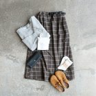 MORE DEDAIL3: GRAMiCCi / Wool Blend Long Flare Skirt