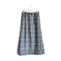 GRAMiCCi / Wool Blend Long Flare Skirt GreyCheck