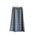 画像2: GRAMiCCi / Wool Blend Long Flare Skirt GreyCheck (2)