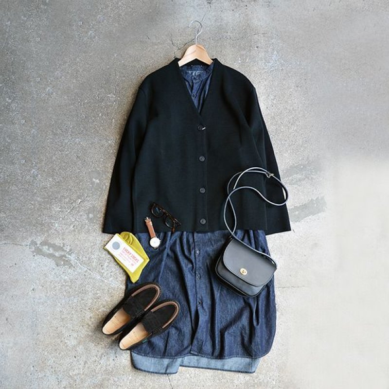 画像3: STILL BY HAND WM / Linen Like Cotton V-Neck Cardigan(KN02221WM)