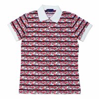 フレッドペリー/リバティプリント・ボーダーポロシャツ レッド（F5221-08）