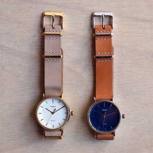 画像: TIMEX/ウィークエンダー・フェアフィールド レザーベルト 37mm