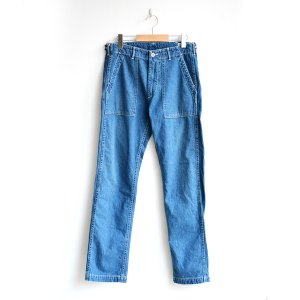 画像: orSlow/ SLIM FIT FATIGUE PANTS denim 2 year wash