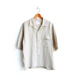 画像1: STILL BY HAND / Linen Open Collar S/S Shirts