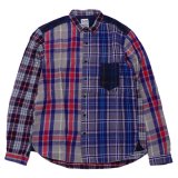 画像: シュペリオールレイバー/ スモールカラー・チェックシャツ クレイジーパターン（13AW-SL203）