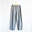 画像1: HARVESTY / CHECK-PATTERN EGG TUCKED PANTS