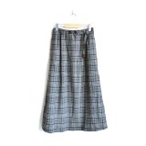 画像: GRAMiCCi / Wool Blend Long Flare Skirt GreyCheck